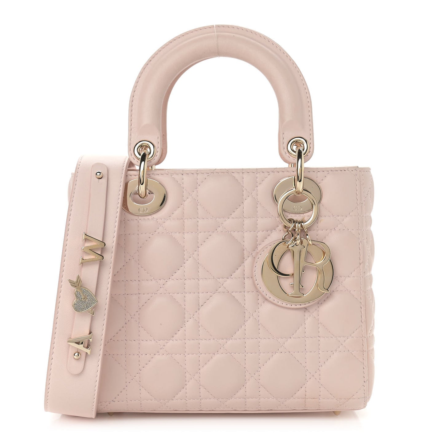 Lambskin Cannage Small Lady Dior Pink