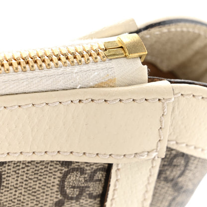 Gucci GG Supreme Monogram Textured Dollar Calfskin Web Small Ophidia Tote Bag Beige Ebony Mystic White 12 of 13