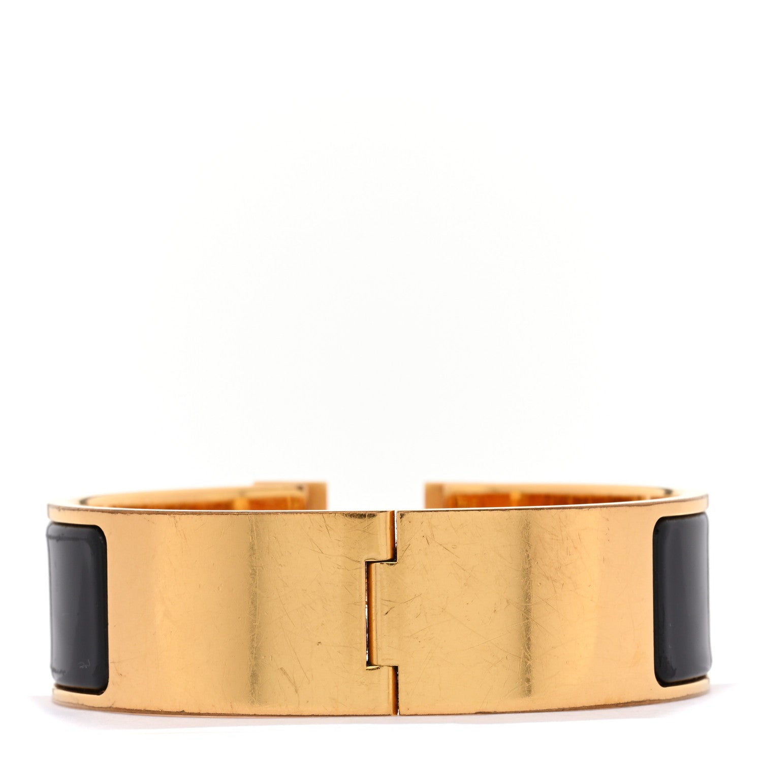 Hermes Enamel Wide Clic Clac H Bracelet GM Black 3 of 7