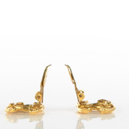 Chanel CC Clip On Earrings Gold 4 of 5