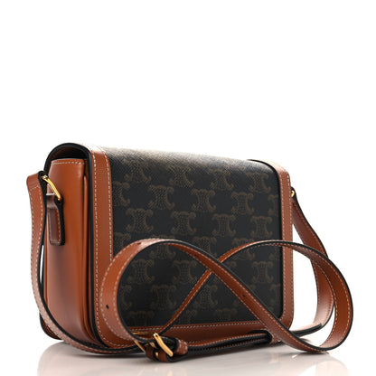 Celine Calfskin Triomphe Canvas Teen Triomphe Bag Tan 2 of 8
