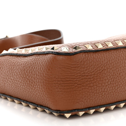 Valentino Garavani Pebbled Calfskin Mini Rockstud Flip-Lock Messenger Bag Light Cuir 8 of 11