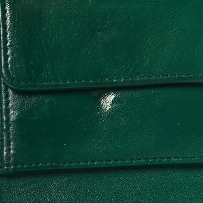 Chanel Lambskin Quilted Compact Flap Wallet Green 8 of 10