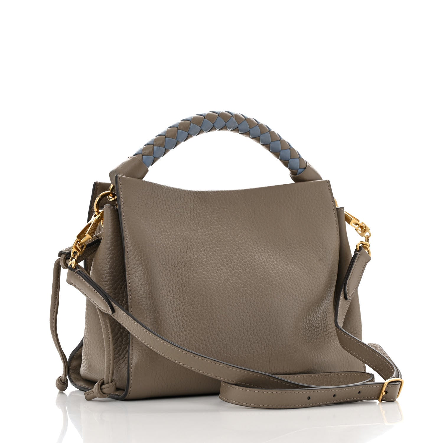 Mulberry Heavy Grain Small Iris Tote Powder Grey Pale Slate 3 of 14