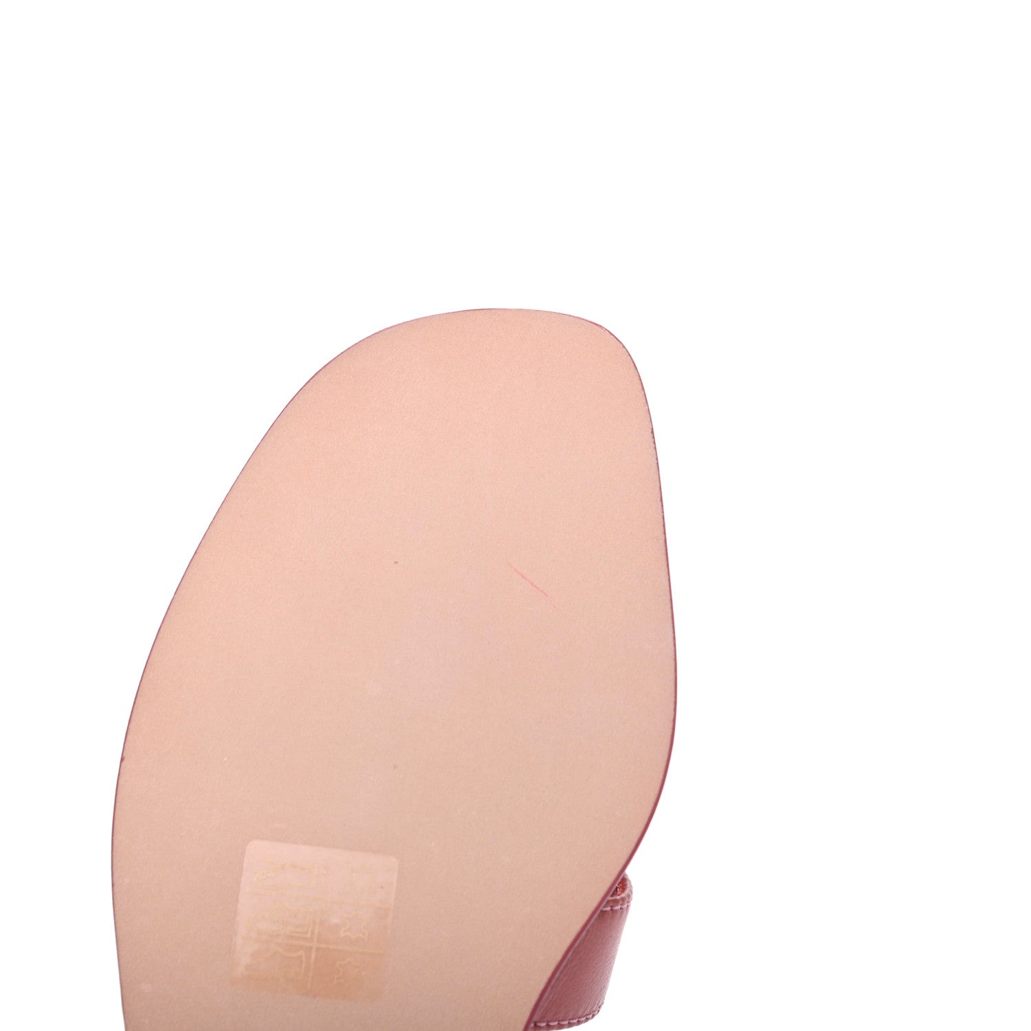 Hermes Goatskin Oran Sandals 35.5 Rouge Blush 9 of 10