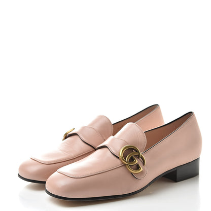 Gucci Malaga Kid Womens GG Marmont Loafers 37 Perfect Pink 3 of 10