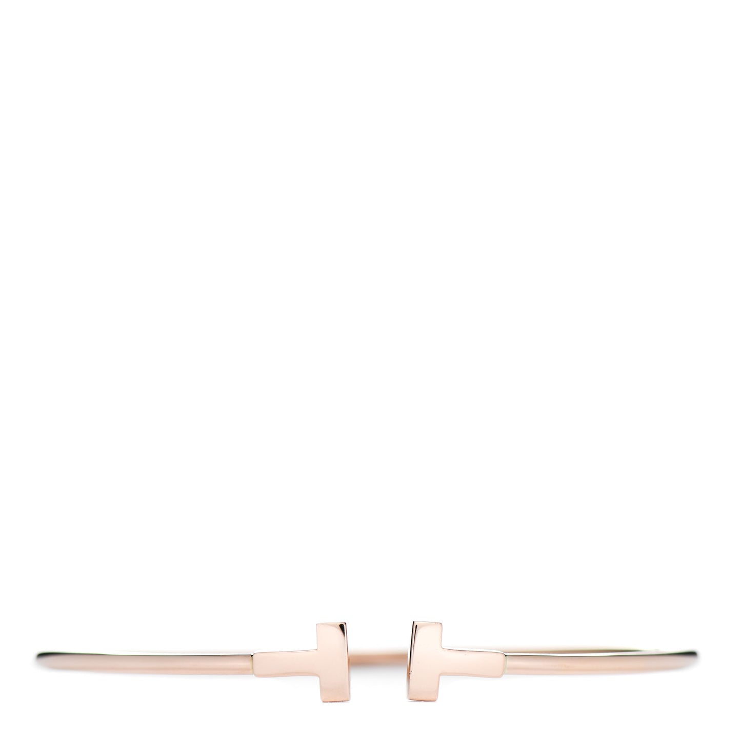 18K Rose Gold Narrow T Wire Bracelet