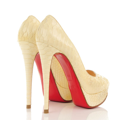 Christian Louboutin Python Lady Peep 150 Pumps 37.5 Craie 4 of 8