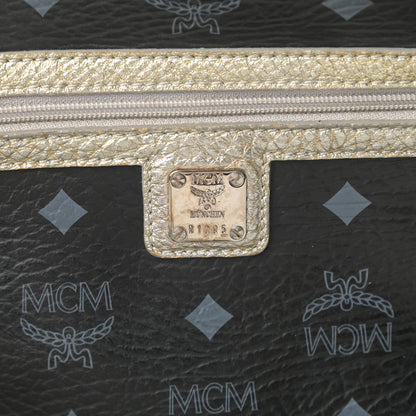 MCM Visetos Striped Munich Lion Tote Black 7 of 18