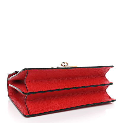 Dolce & Gabbana Grained Calfskin Rosalia Shoulder Bag Red 3 of 4