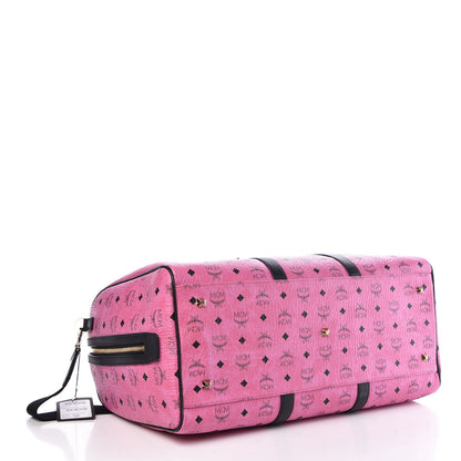 MCM Visetos Medium Traveler Weekender Bag Pink 5 of 8