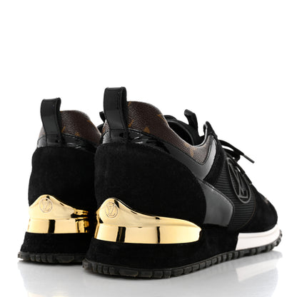 Louis Vuitton Suede Monogram Run Away Sneakers 40 Black 4 of 8