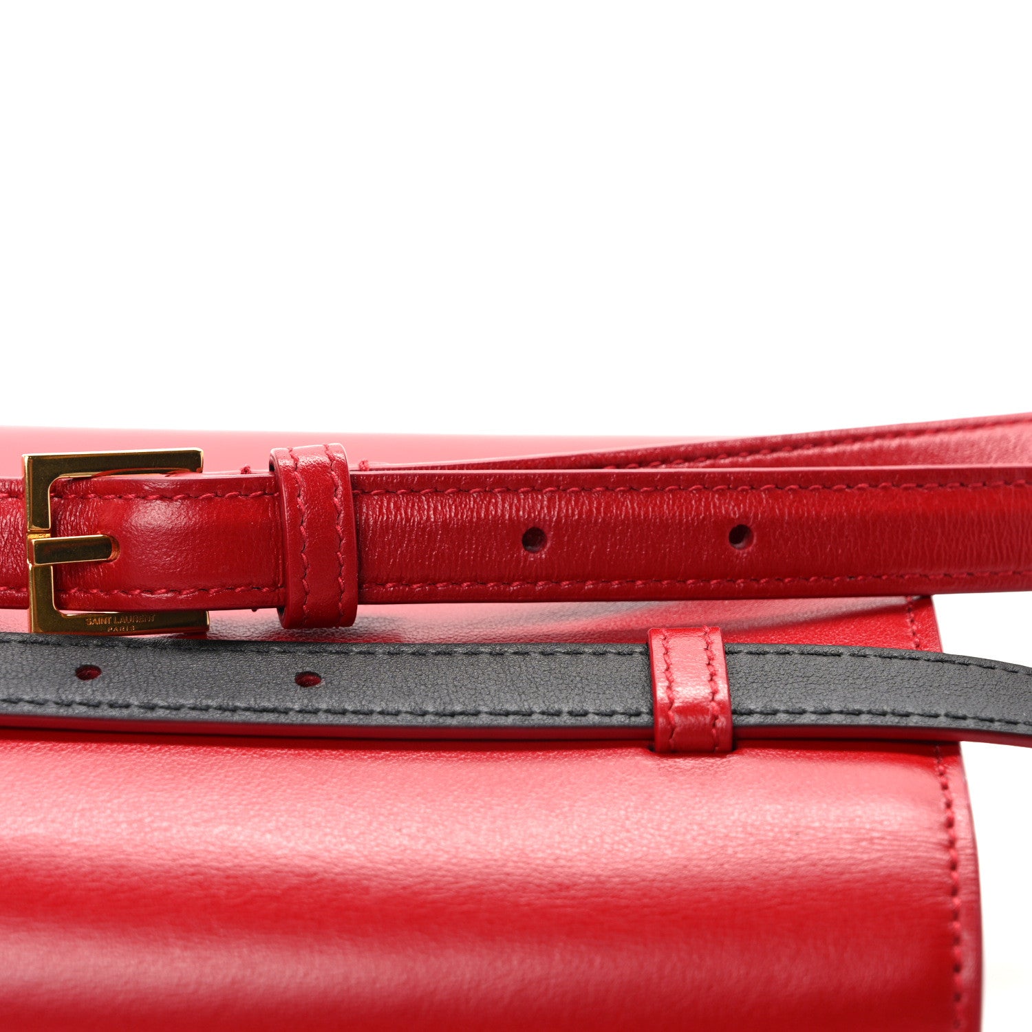 Saint Laurent Smooth Calfskin Monogram Kate Belt Bag Red 11 of 11