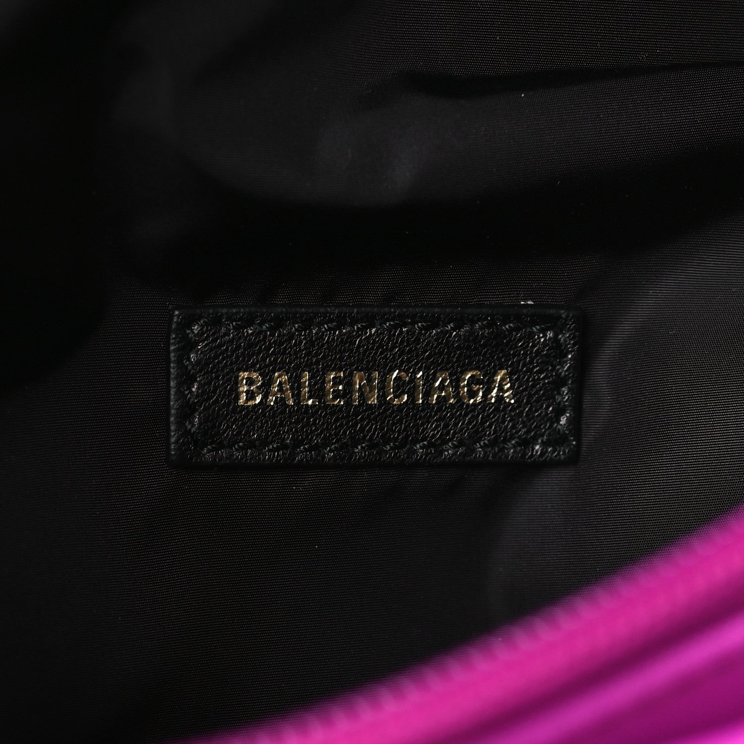 Balenciaga Sport Nylon Logo Embroidered Small Wheel Beltpack Fuchsia Black 6 of 8