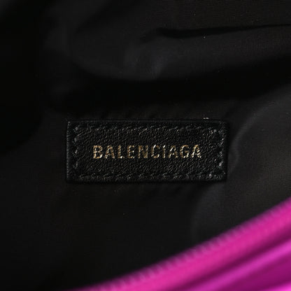 Balenciaga Sport Nylon Logo Embroidered Small Wheel Beltpack Fuchsia Black 6 of 8