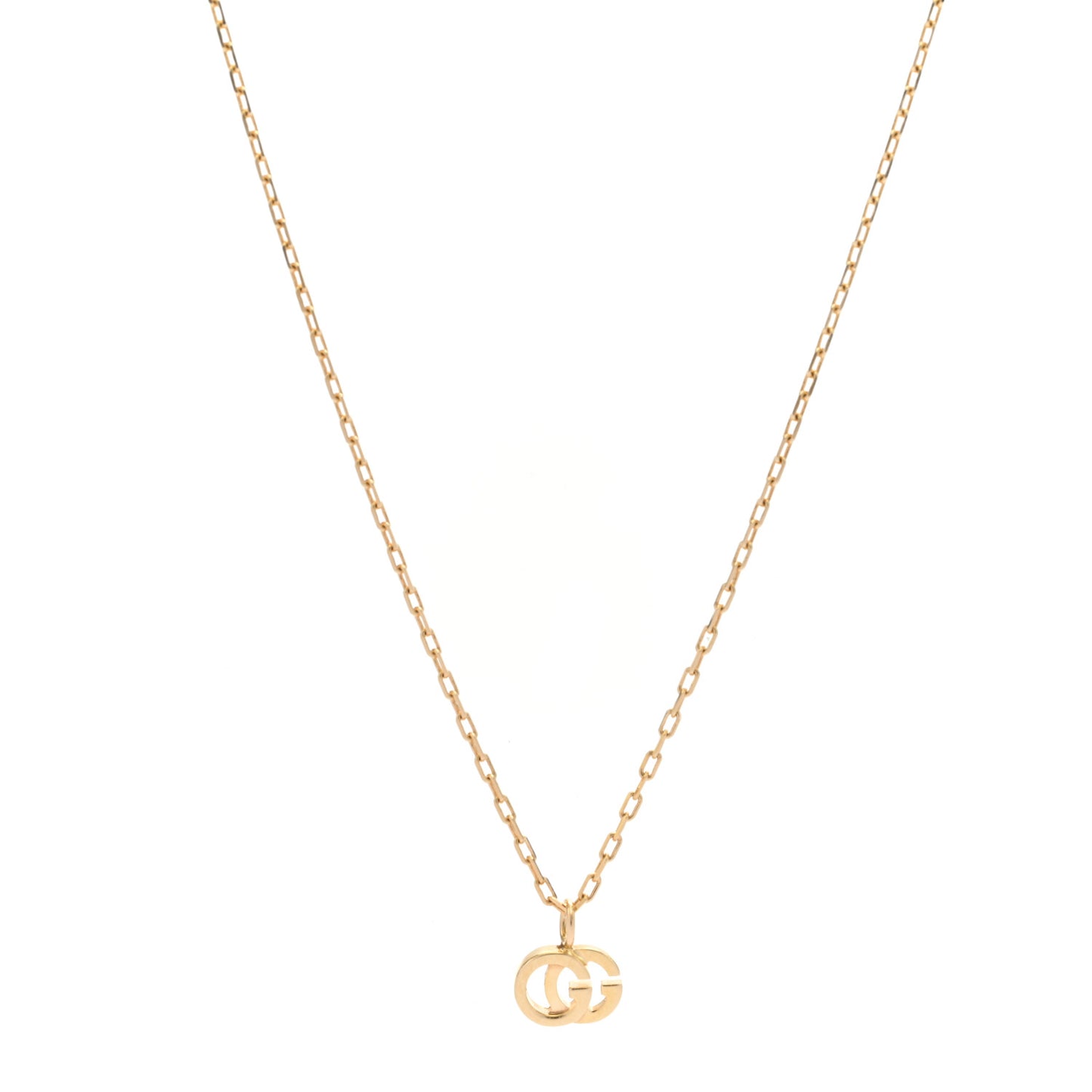 18K Yellow Gold Running G Pendant Necklace