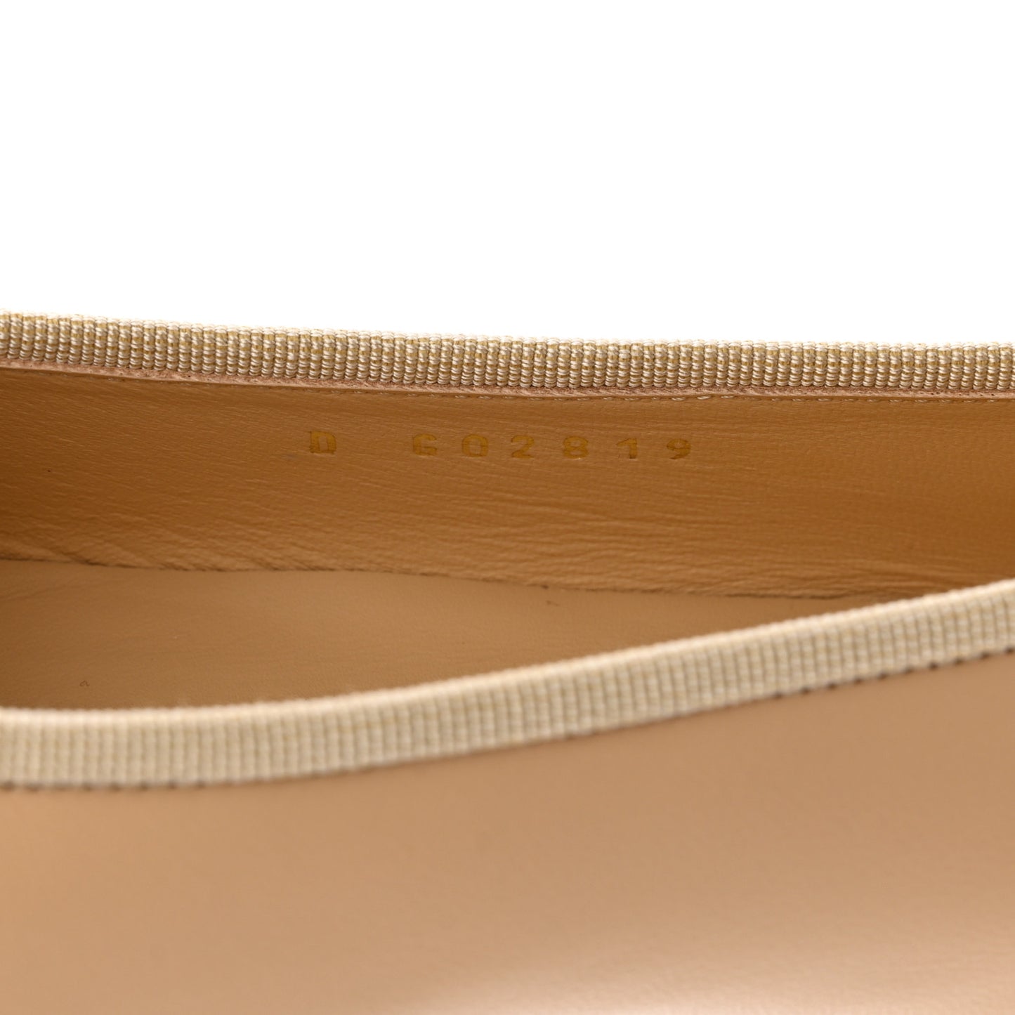 Lambskin Cap Toe CC Ballerina Flats 37 Beige Black