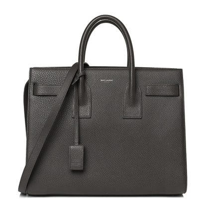 Saint Laurent Grained Calfskin Small Sac De Jour Charcoal 1 of 17