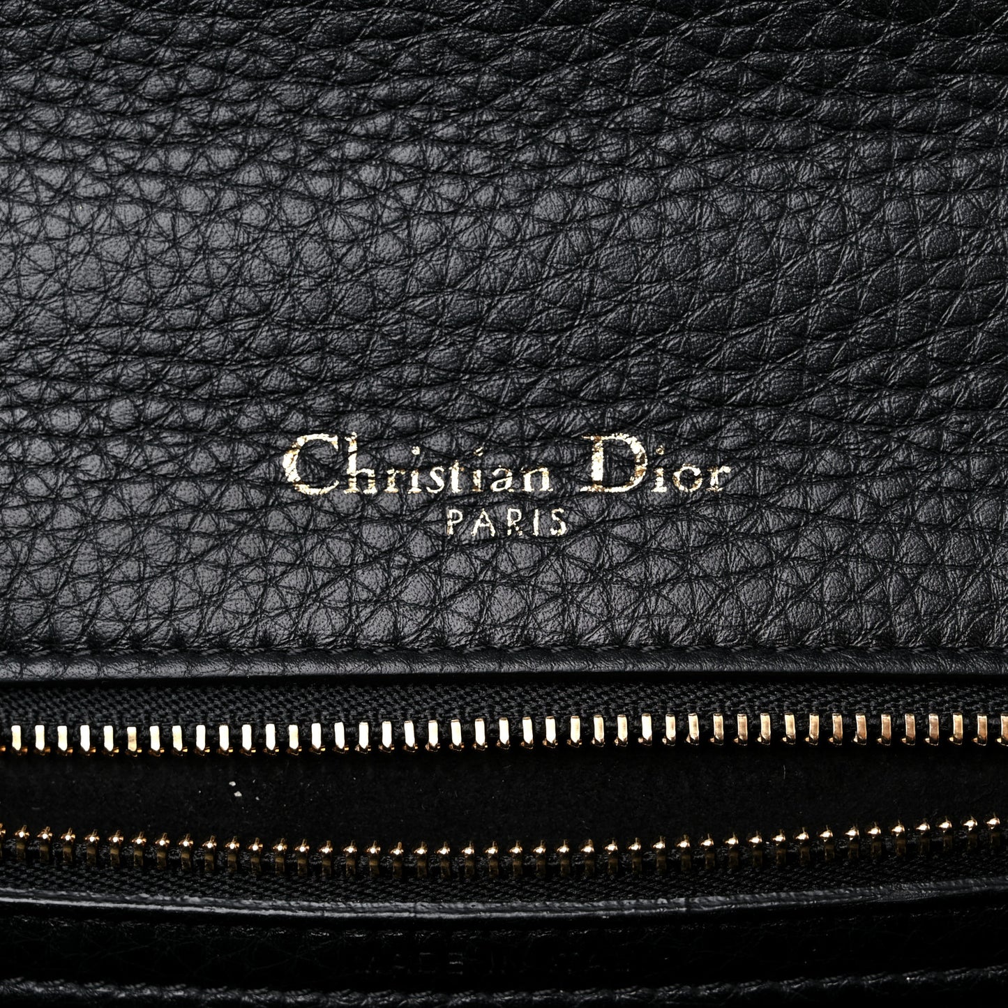 Grained Calfskin Small Diorama Flap Bag Black