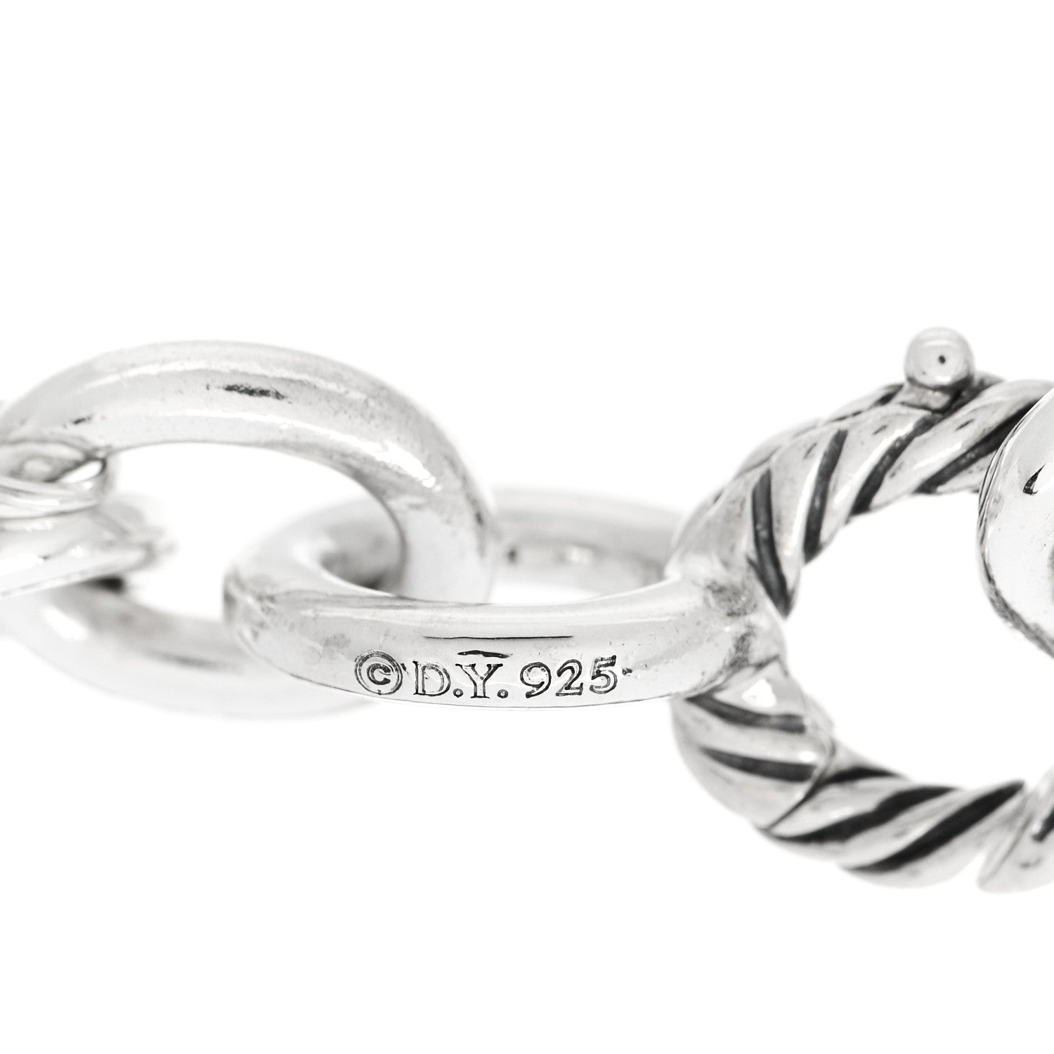 David Yurman Sterling Silver 12mm Large Oval Link Bracelet 3 of 3