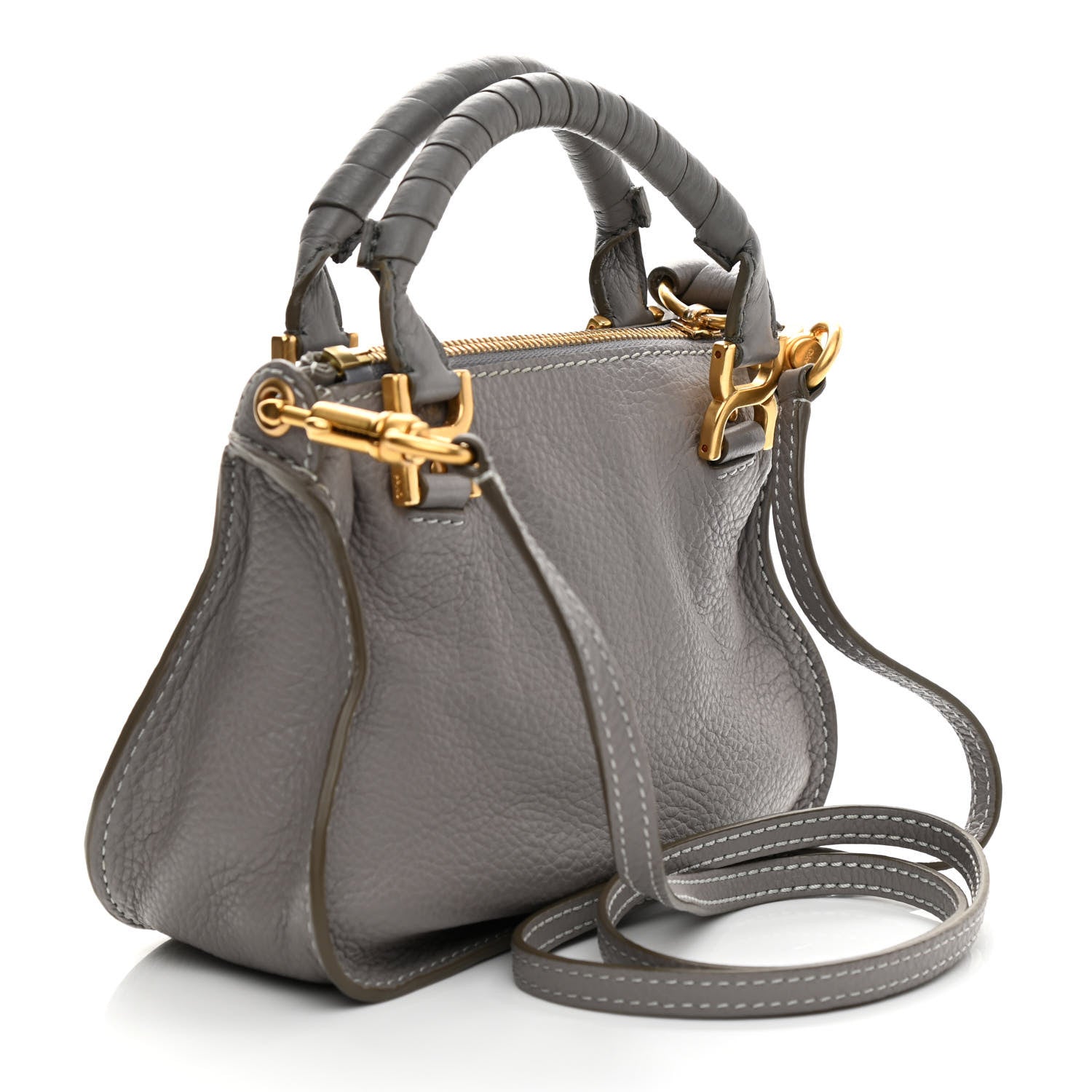 Chloe Calfskin Mini Marcie Satchel Cashmere Grey 3 of 9