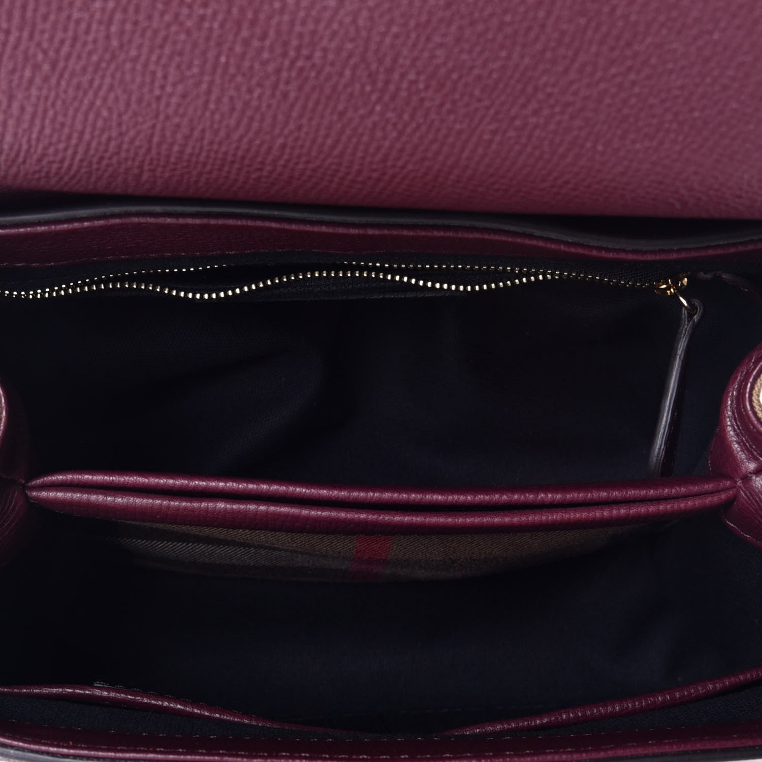 Burberry Derby Calfskin House Check Small Camberley Mahogany Red 6 of 9