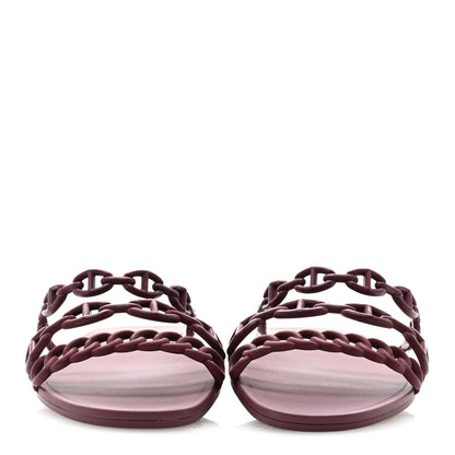 Hermes TPU Rivage Sandals 36 Bordeaux 2 of 9