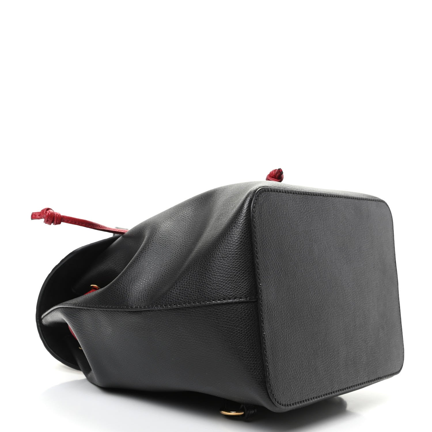 Fendi Vitello Cruise Bi-Color FF 1974 Embossed F is Fendi Drawstring Backpack Black Fragola Maya 4 of 9