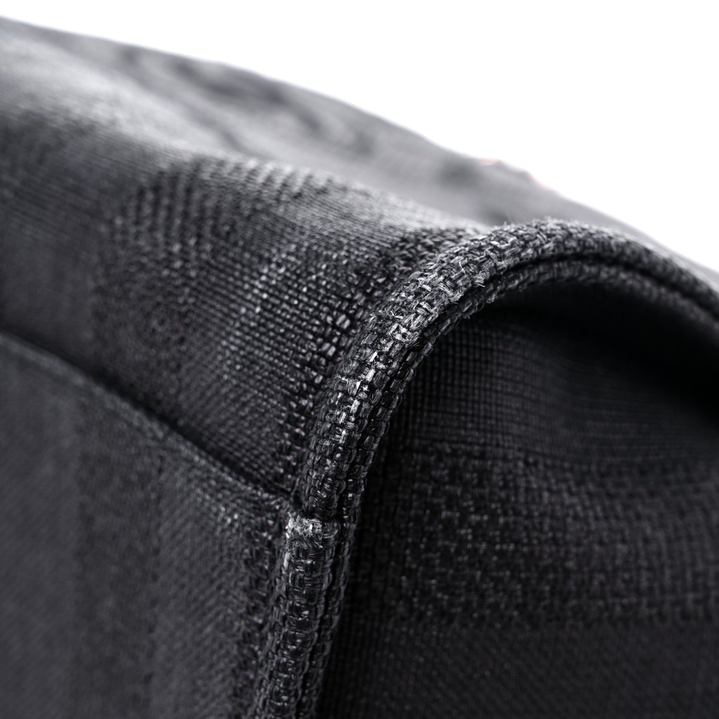 Mixed Fibers Calfskin Striped Medium Deauville Tote Black