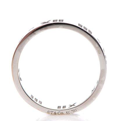 Tiffany 18K White Gold Diamond Atlas Pierced Ring 48 4.5 5 of 13