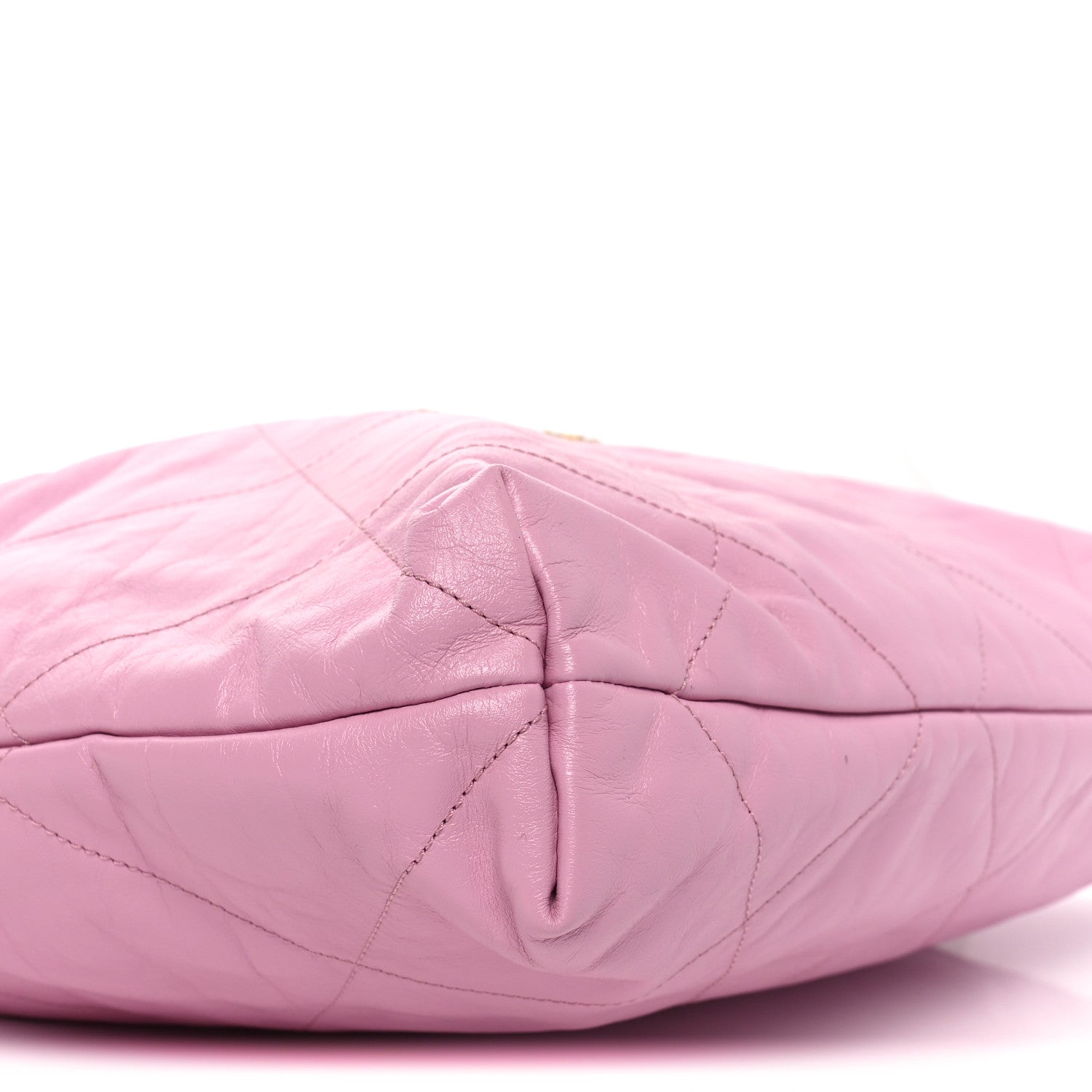 Chanel Shiny Calfskin Quilted Chanel 22 Drawstring Bag Pink 10 of 11