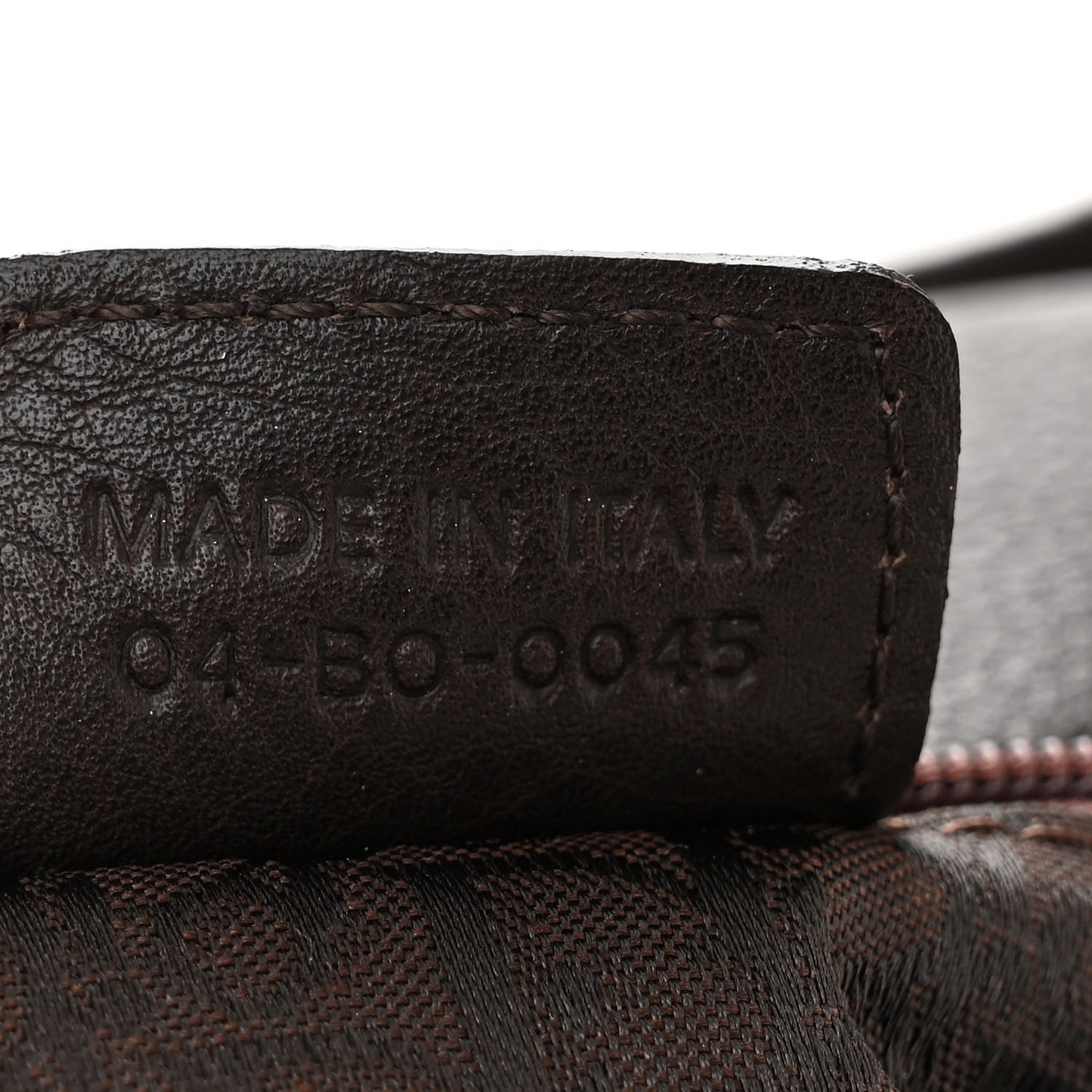 Deerskin Cannage Stitched Boston Dark Brown