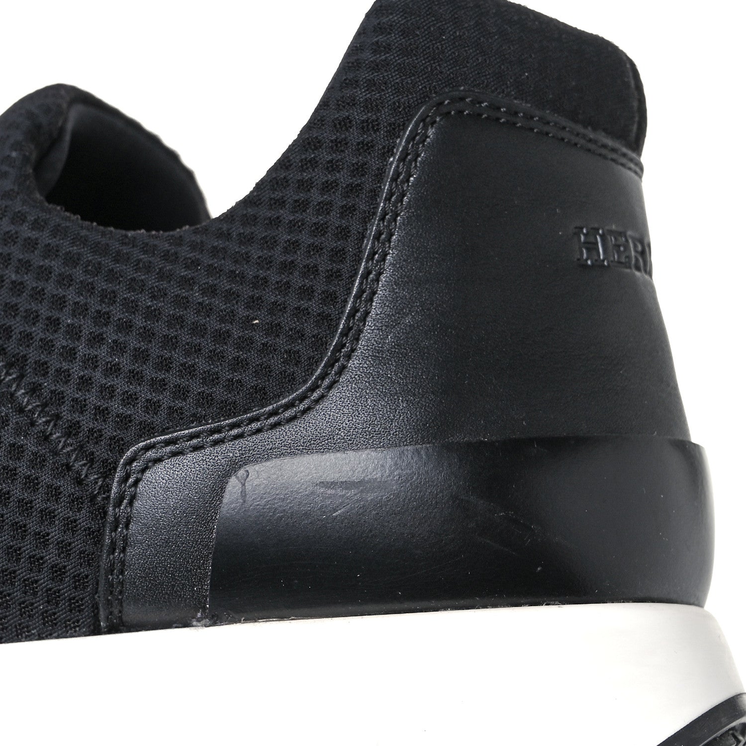 Hermes Technical Canvas Calfskin Run Sneakers 37.5 Black 8 of 9