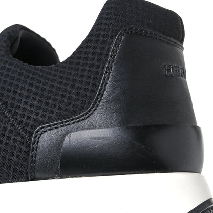 Hermes Technical Canvas Calfskin Run Sneakers 37.5 Black 8 of 9