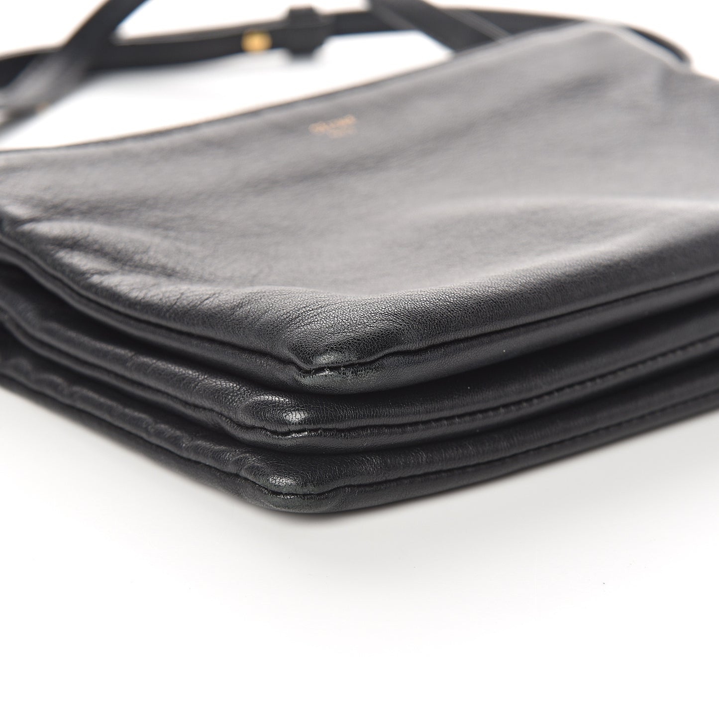 Lambskin Small Trio Crossbody Bag Black