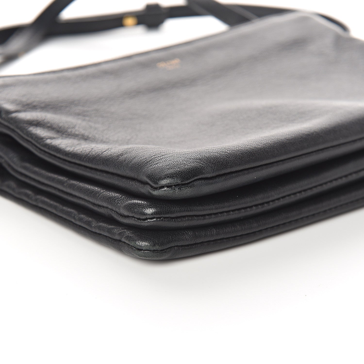 Celine Lambskin Small Trio Crossbody Bag Black 8 of 9