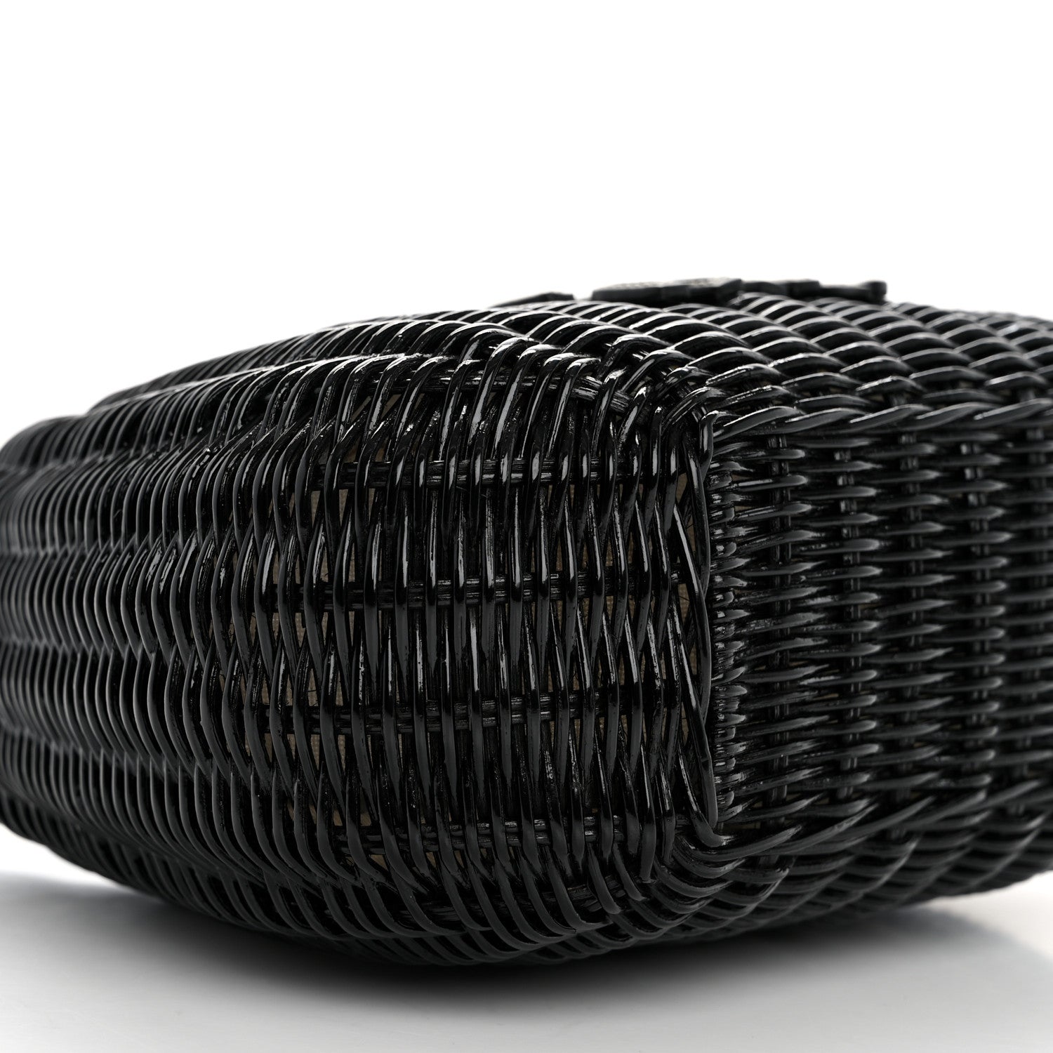 Miu Miu Wicker Wander Hobo Black 9 of 10