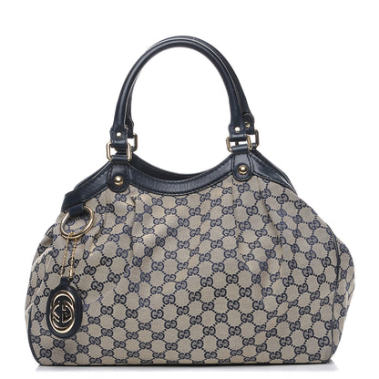 Gucci Monogram Medium Sukey Tote Navy 1 of 7