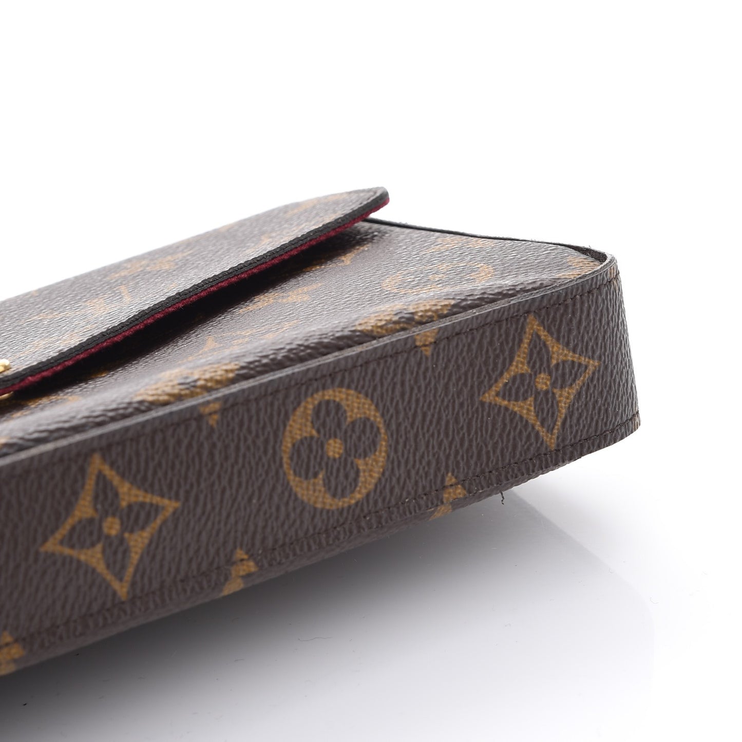 Monogram Pochette Felicie Chain Wallet Fuchsia