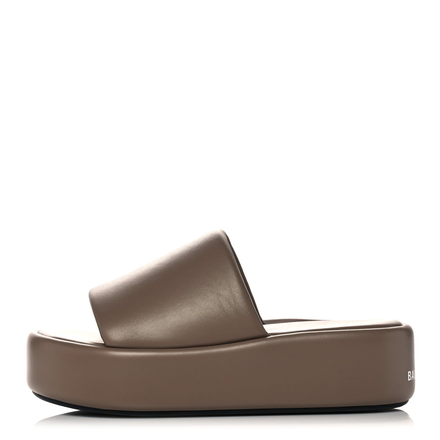 Balenciaga Smooth Nappa Logo Rise Platform Sandals 39 Beige White 1 of 8