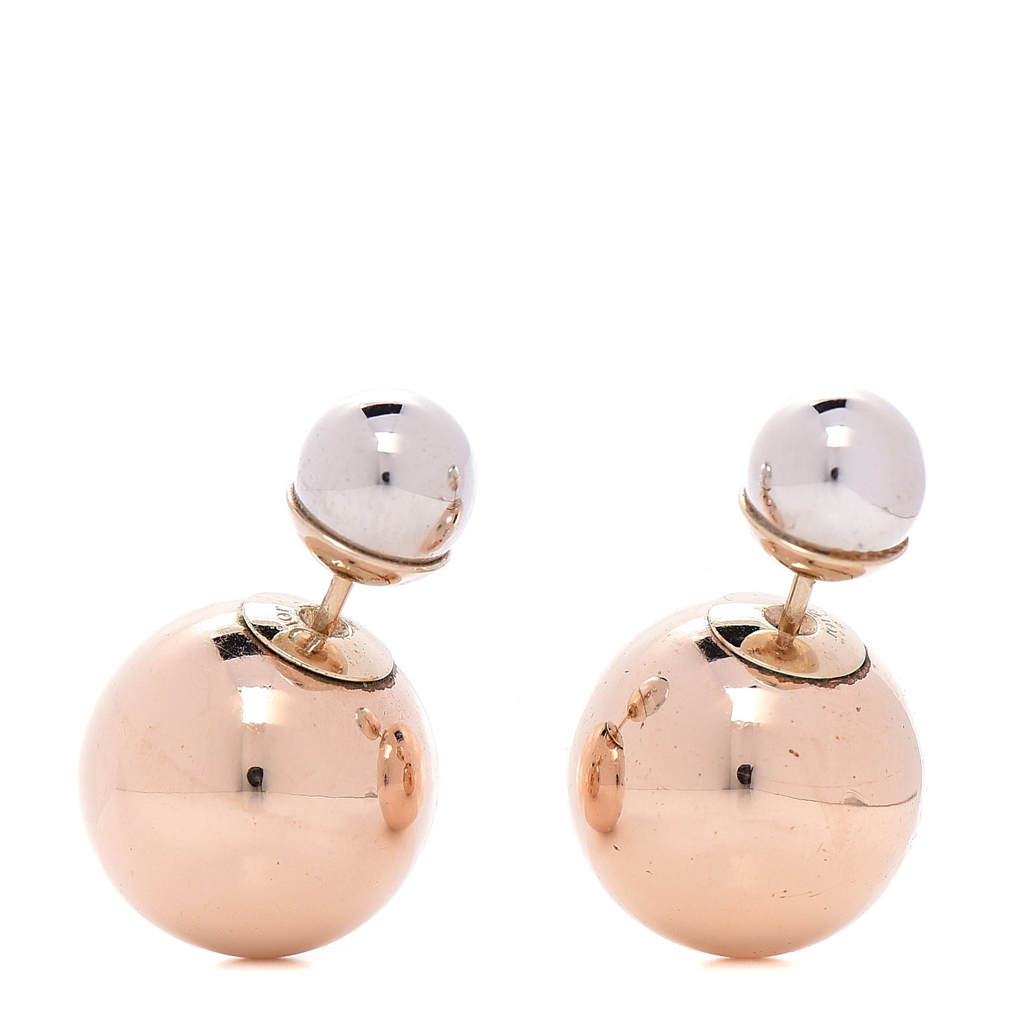Mise En Dior Tribal Earrings Rose Gold Silver