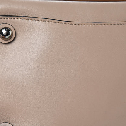 Miu Miu Soft Calf Colorblock Twin Pocket Tote Cammeo Cannella 9 of 13