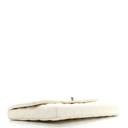 Chanel Caviar Quilted Flap Clutch White 4 of 12