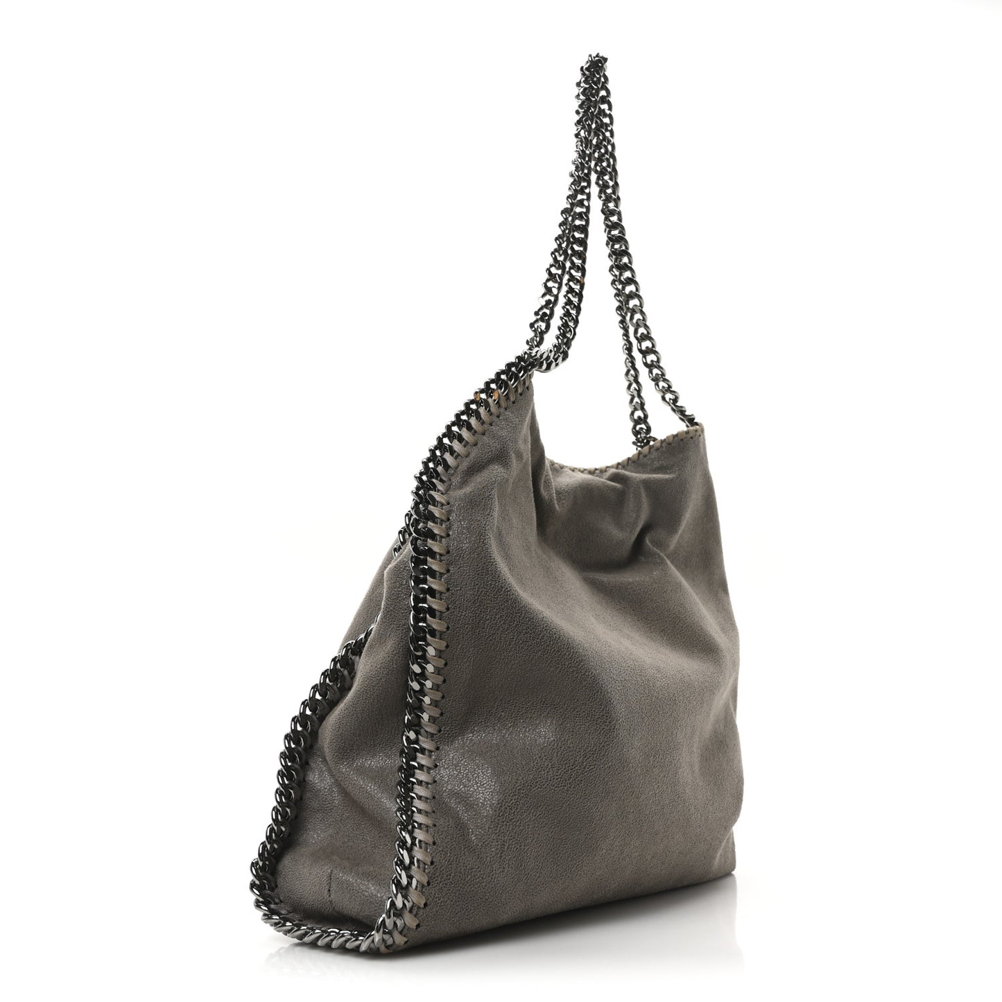 Shaggy Deer Falabella Fold Over Tote Grey