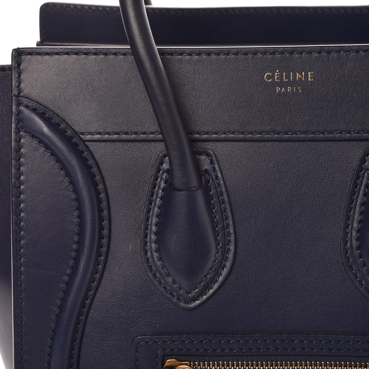 Smooth Calfskin Micro Luggage Navy Blue