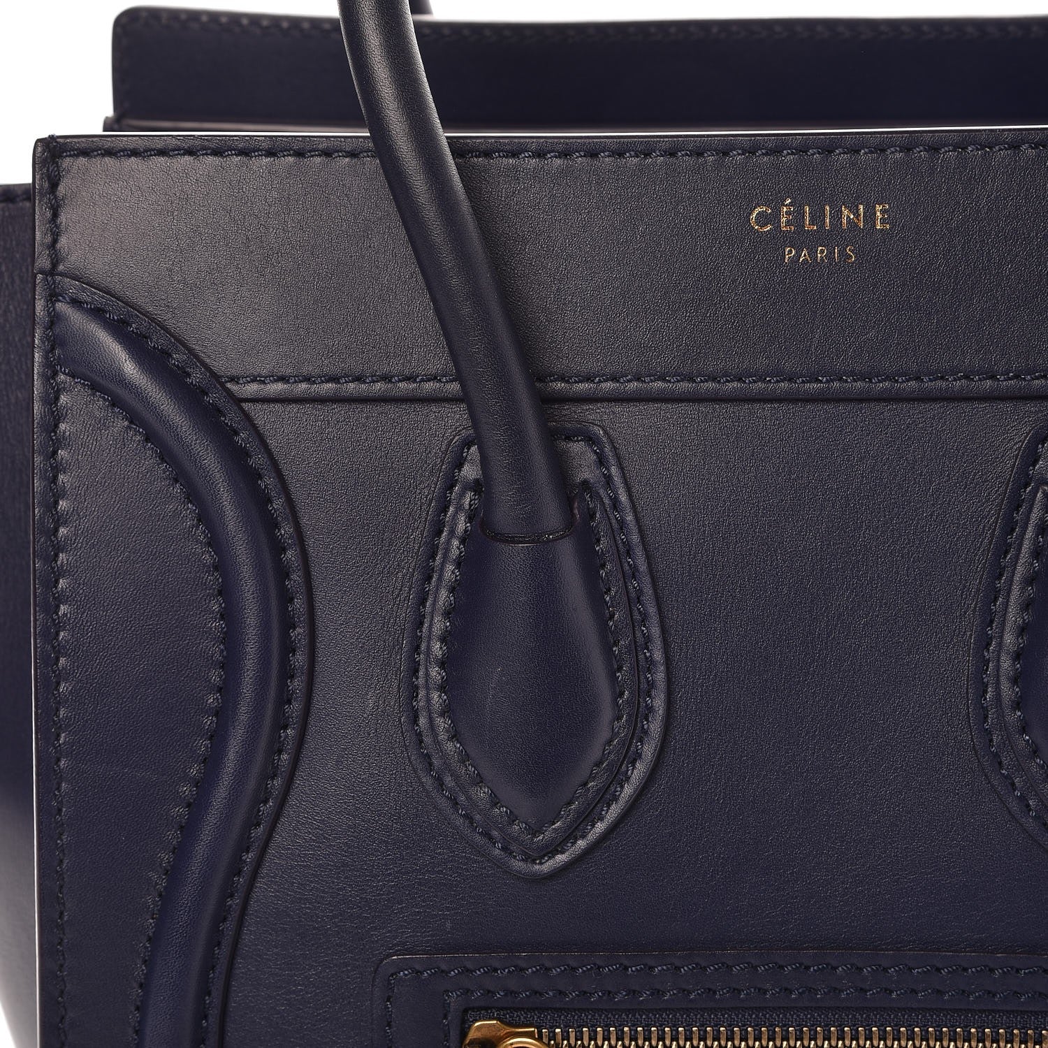 Celine Smooth Calfskin Micro Luggage Navy Blue 9 of 14
