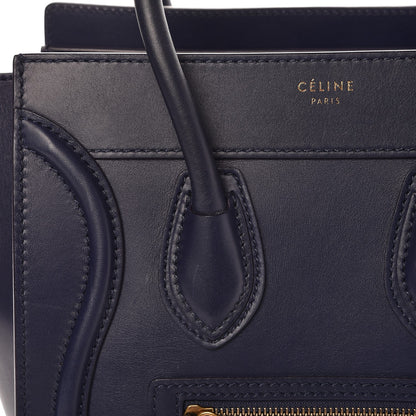 Celine Smooth Calfskin Micro Luggage Navy Blue 9 of 14