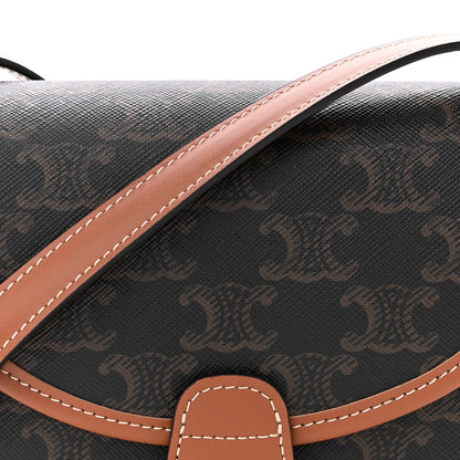 Celine Canvas Calfskin Triomphe Mini Besace Tan 7 of 9