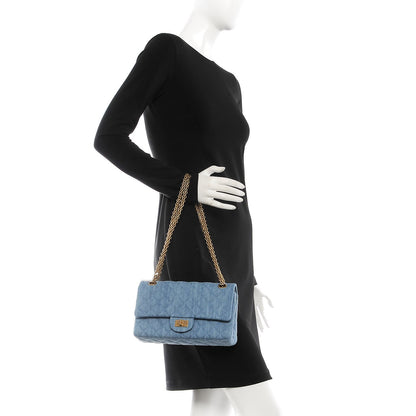 Chanel Denim Quilted 2.55 Reissue 225 Flap Light Blue 2 of 8