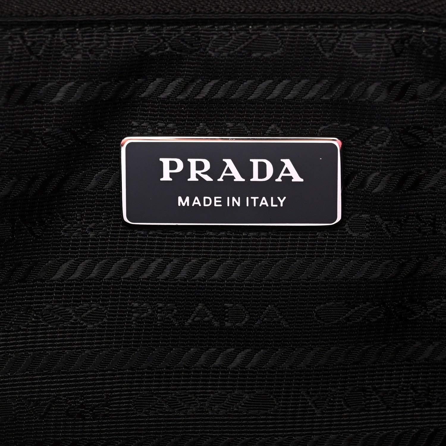 Prada Terry Cloth Tote Bag Petalo Black 6 of 10